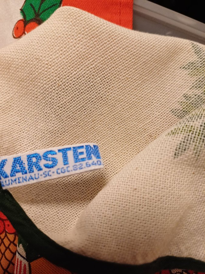 RETRO JÄTTEFIN JULDUK 75 X 75 CM KARSTEN 100 % BOMULL