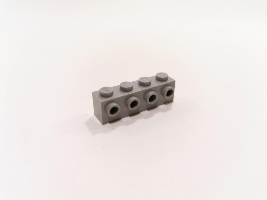 Lego - brick - modifierad - 1x4 - part 30414 - ljusgrå (bluish)