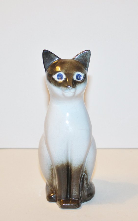 Ego Stengods - Katt - Figurin - Keramik - Vintage - 1960/70-tal - H=19 cm