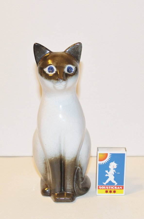 Ego Stengods - Katt - Figurin - Keramik - Vintage - 1960/70-tal - H=19 cm