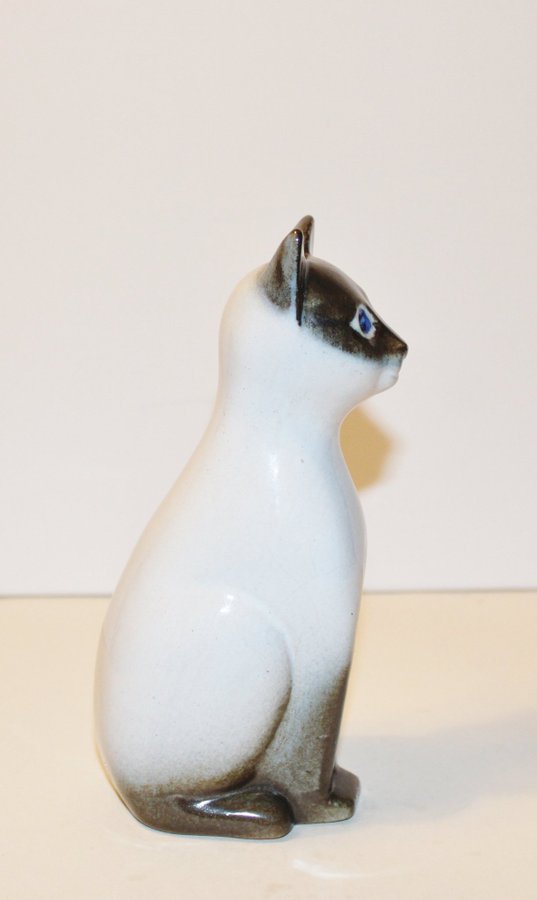 Ego Stengods - Katt - Figurin - Keramik - Vintage - 1960/70-tal - H=19 cm