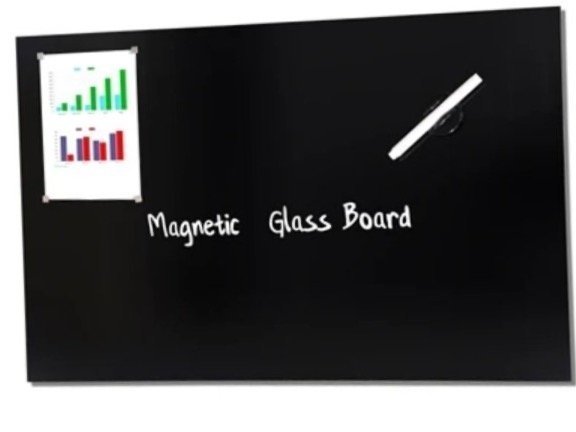 Whiteboard- magnetisk i svart glas