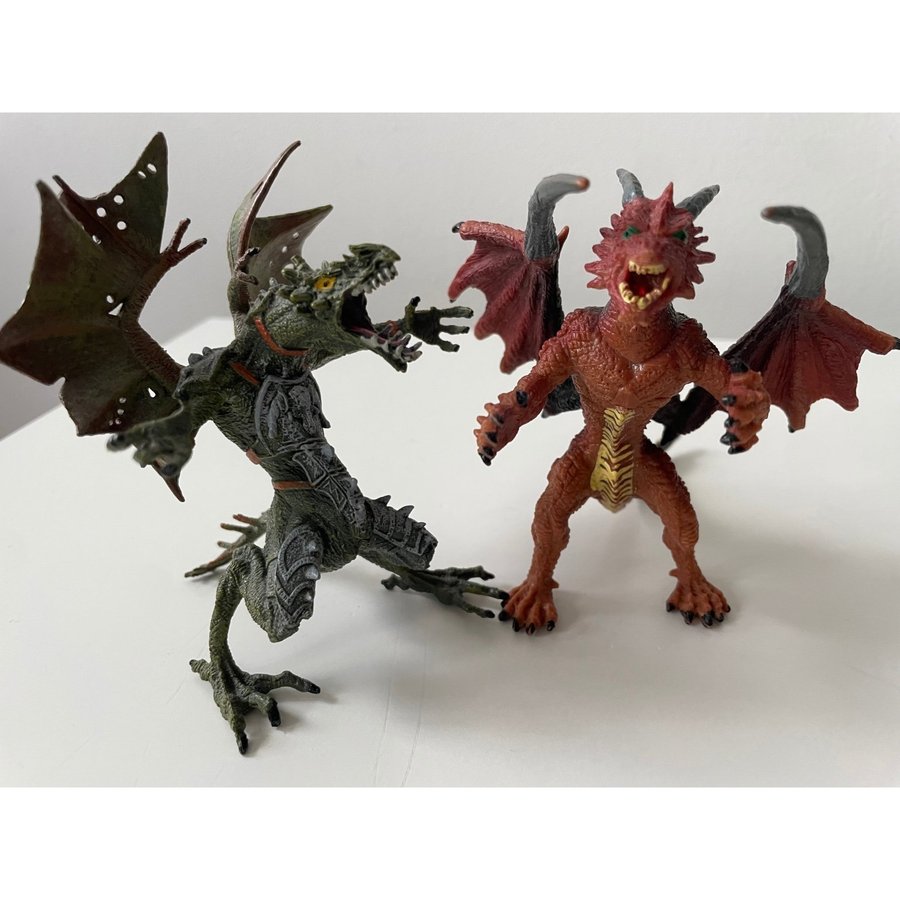 PAKET m 8 st DRAKAR • FIGURER • ODJUR • FLYGANDE DRAKE