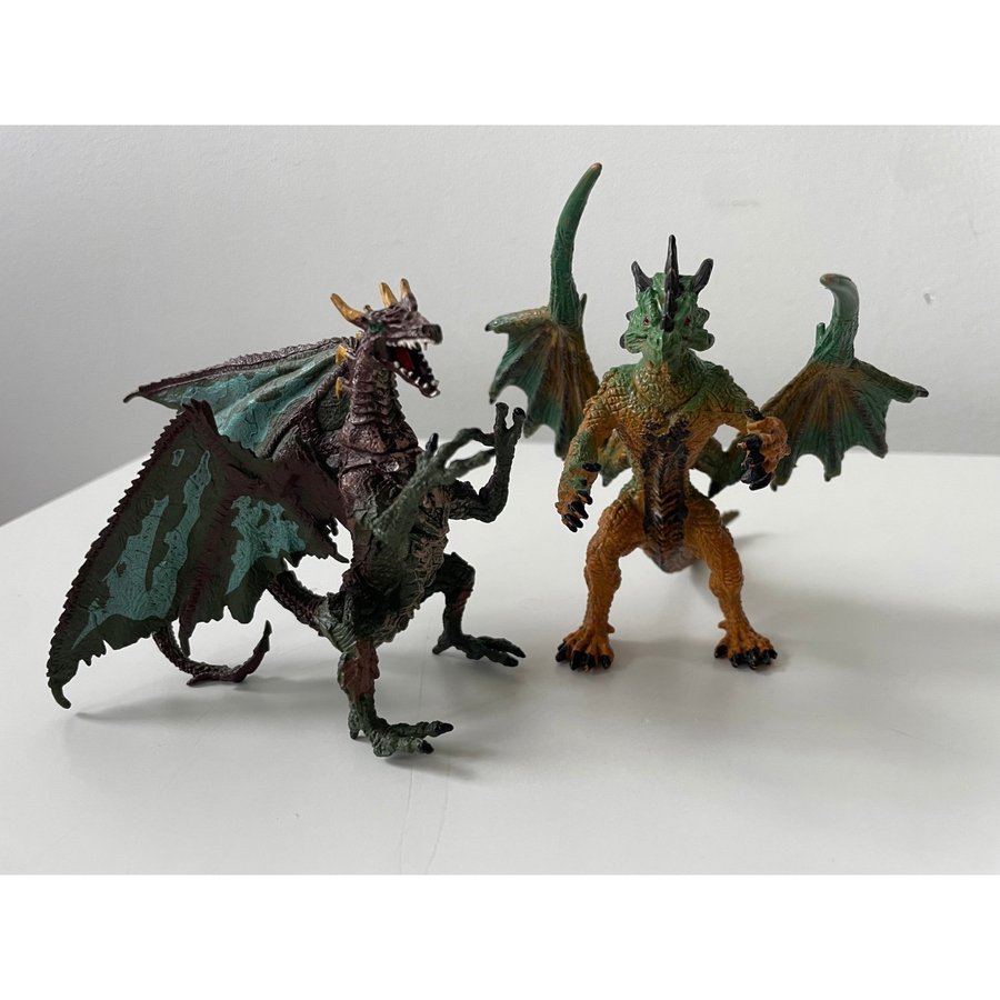 PAKET m 8 st DRAKAR • FIGURER • ODJUR • FLYGANDE DRAKE