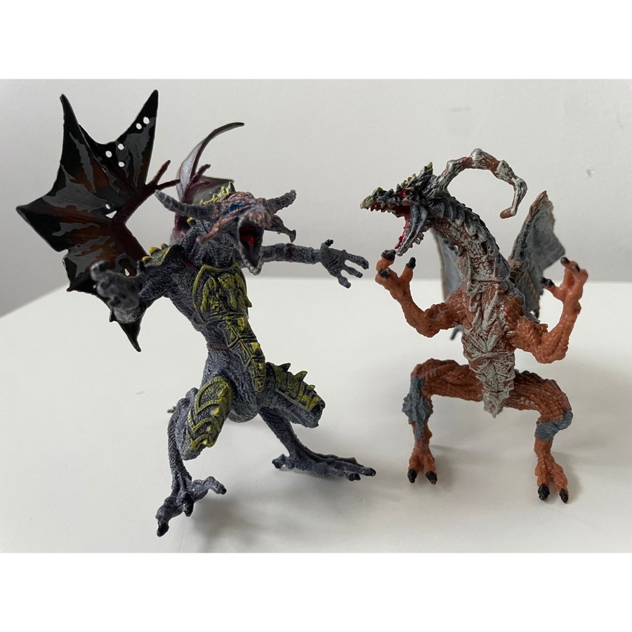 PAKET m 8 st DRAKAR • FIGURER • ODJUR • FLYGANDE DRAKE