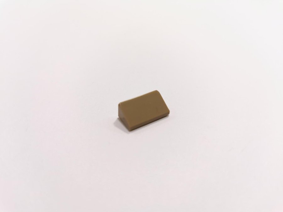 Lego - slope - tile - sned - 1x2x 2/3 - part 85984 - biege (dark tan)