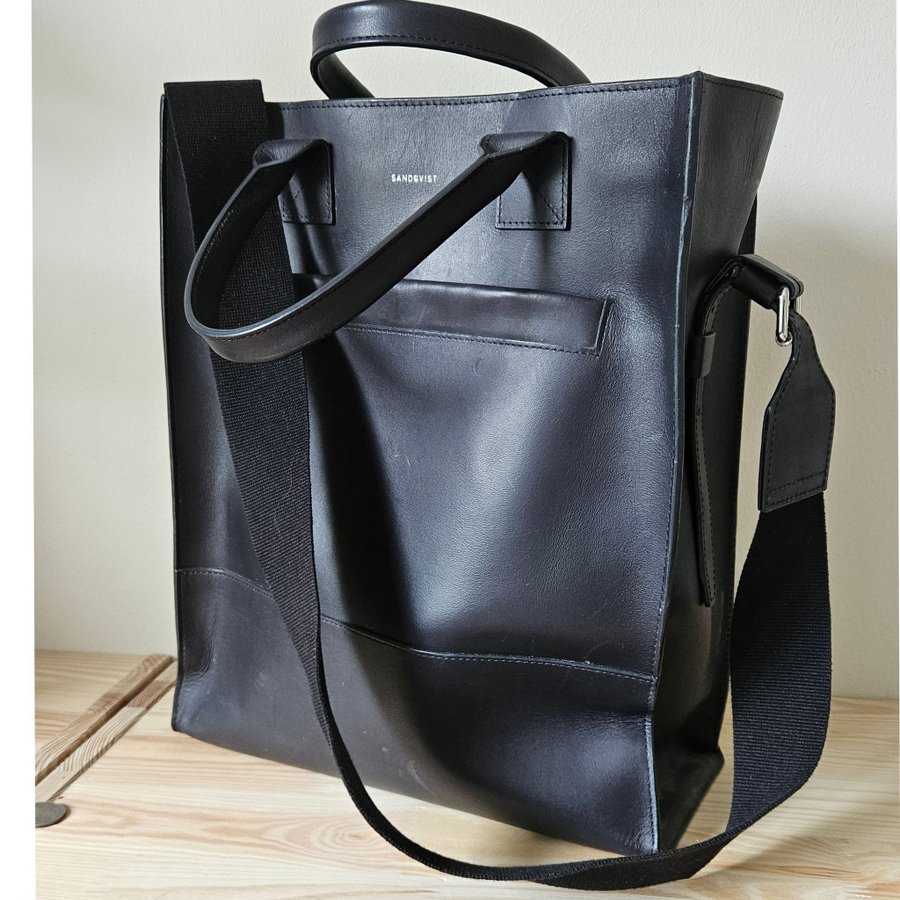 Sandqvist Jeffrey unisex weekend tote bag leather