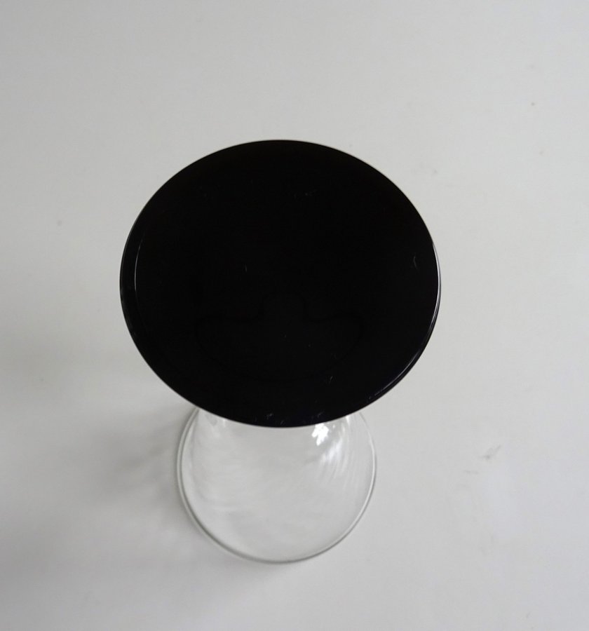 Rödvinsglas Vinglas Black Onyx med svart fot