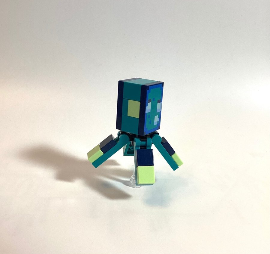 Minecraft LEGO Figur - Bläckfisk Lego Minecraft Glow Squid minifigur vatten mob