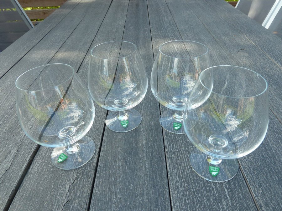 4 st. ORREFORS - KONJAKSGLAS - WHISKYGLAS - AROMGLAS - ev. HALD