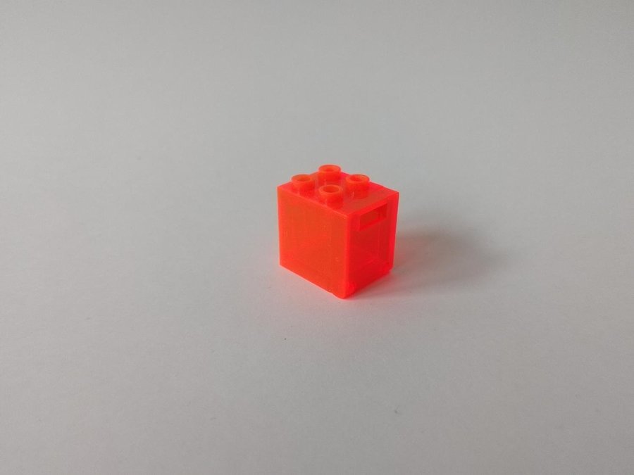 Lego - transparent - brevlåda - ice planet - trans neon orange