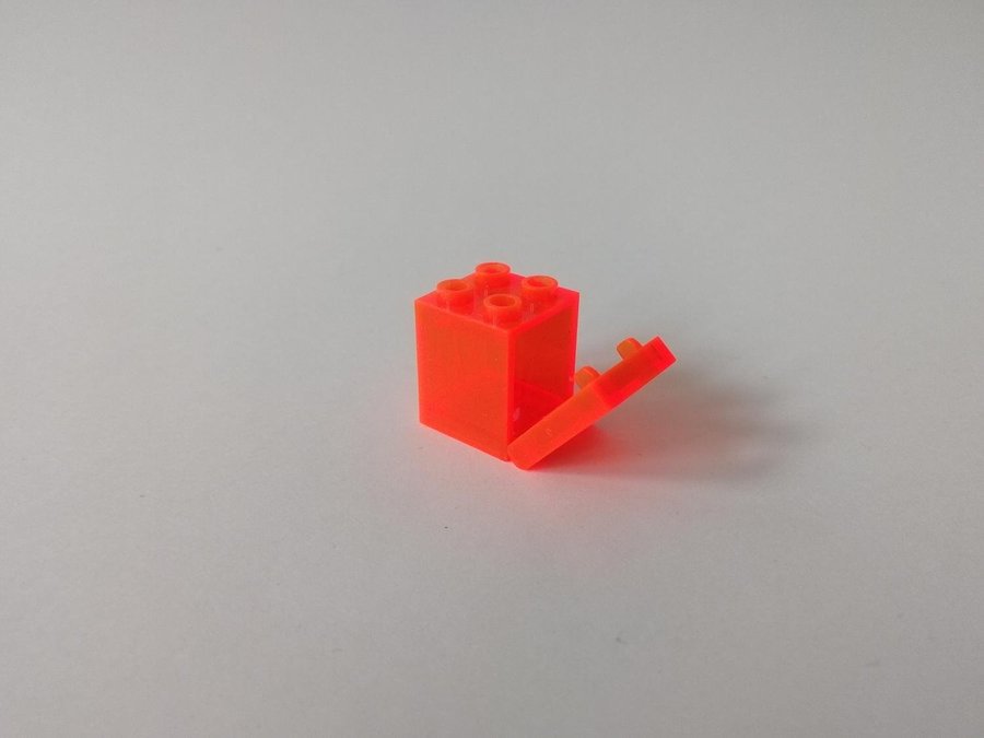 Lego - transparent - brevlåda - ice planet - trans neon orange