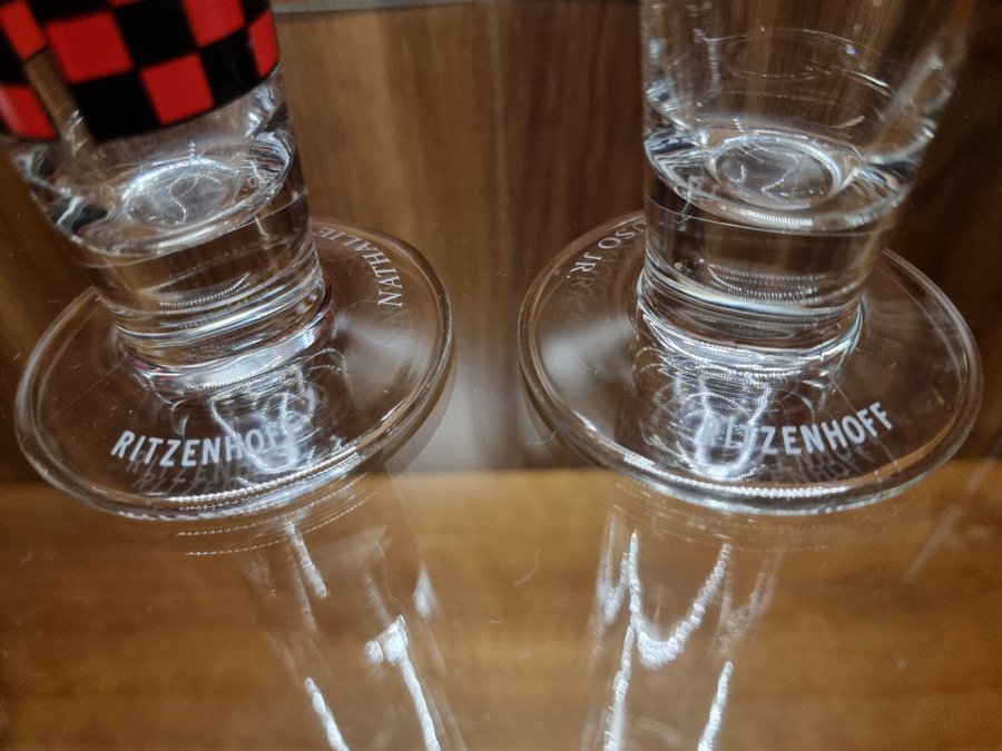 2 st. RITZENHOFF glas med motiv