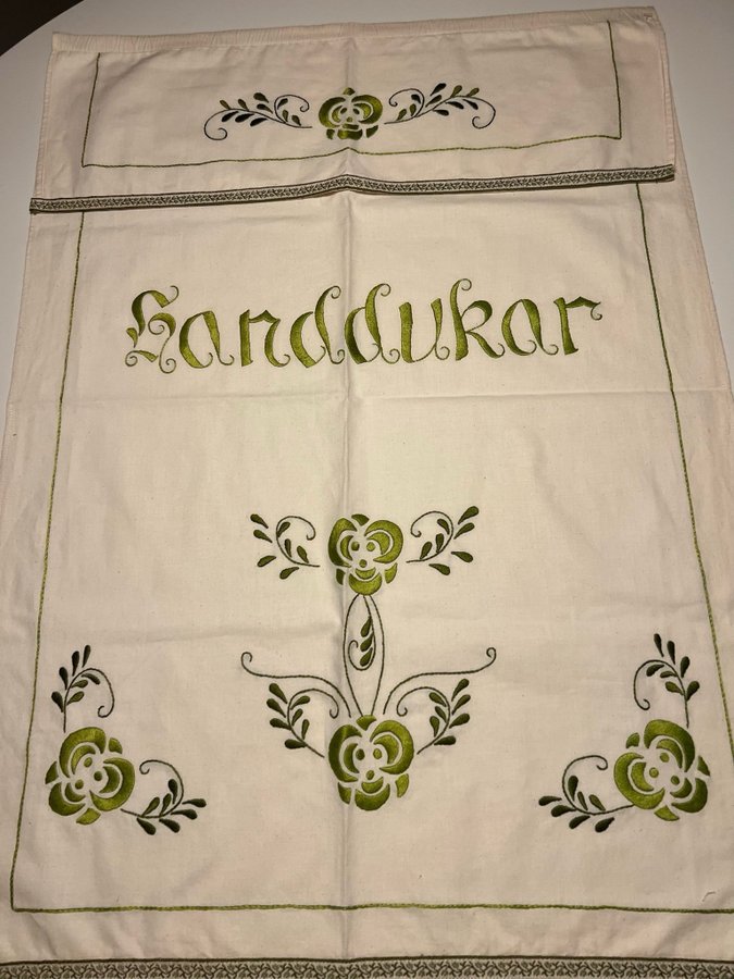 Vintage Jugend textil handbroderat