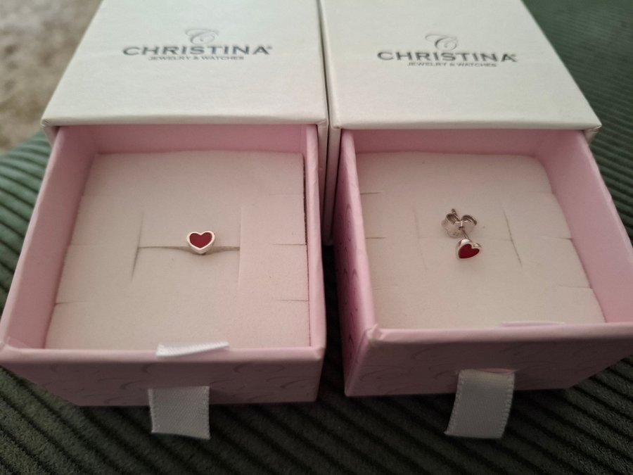 Christina jewellery and watches red heart stift