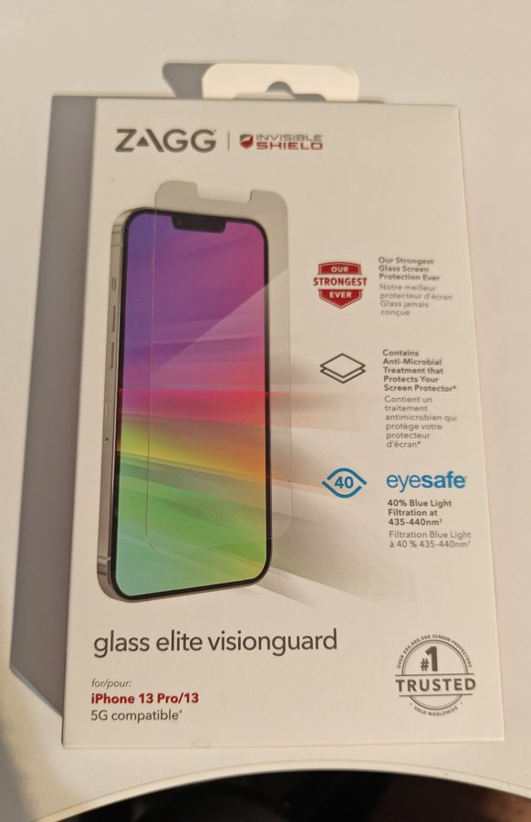 ZAGG InvisibleShield Glass Elite VisionGuard för iPhone 13 Pro/13