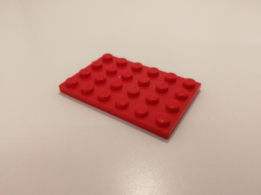 Lego - platta - plate - 4x6 - part 3032 - röd