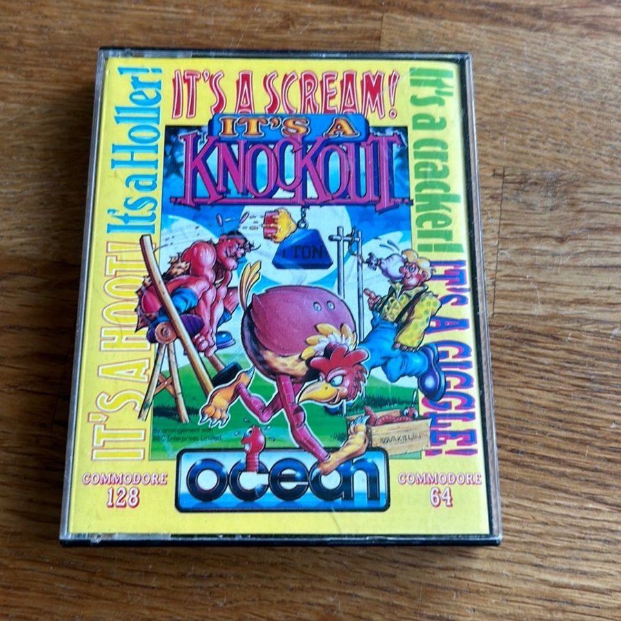 It's A Knockout, spelkassett, Commodore 64/128, Ocean.