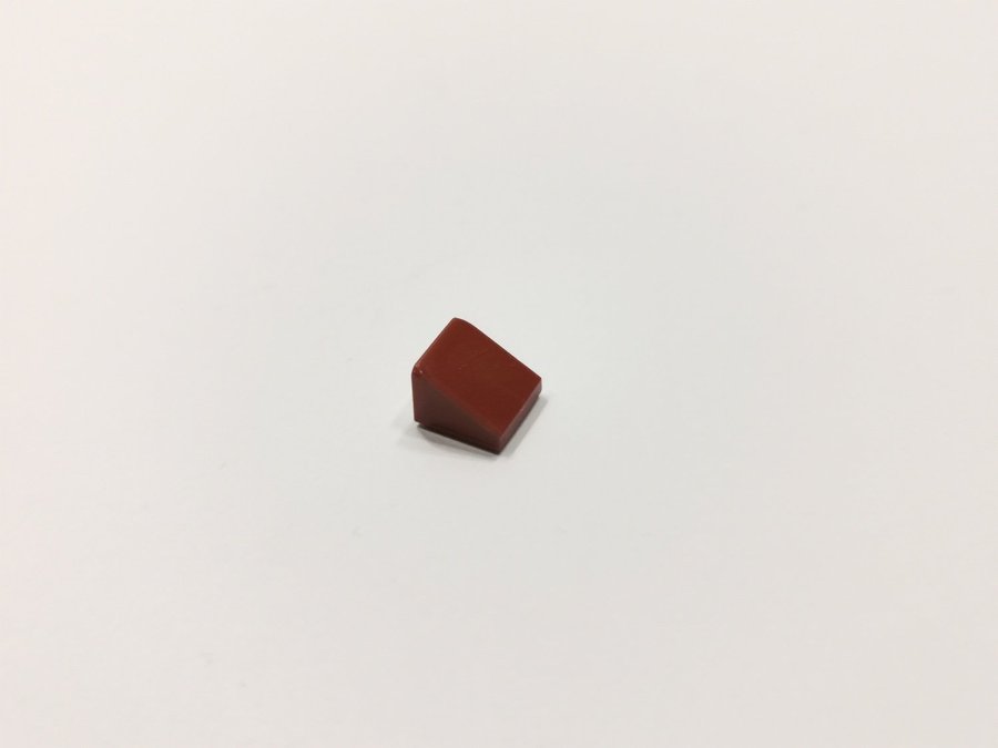 Lego - tile - sned - slope - 1x1 1/3 - part 54200 - vinröd (dark red)