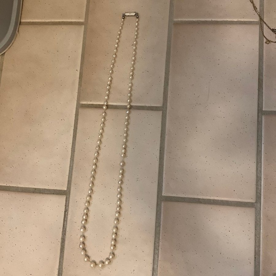 Vintage pärlhalsband silver 935