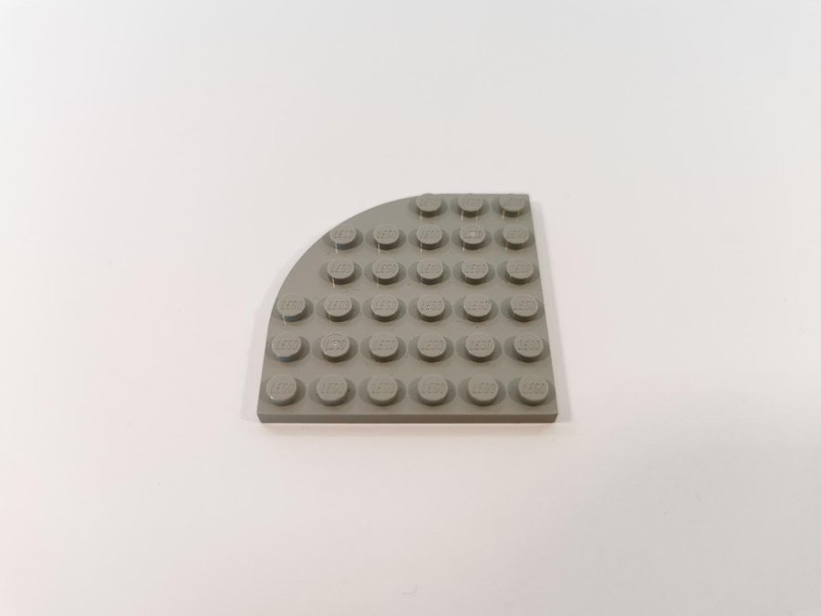 Lego - vinge - hörn - space - 6x6 - part 6003 - ljusgrå (old light gray)