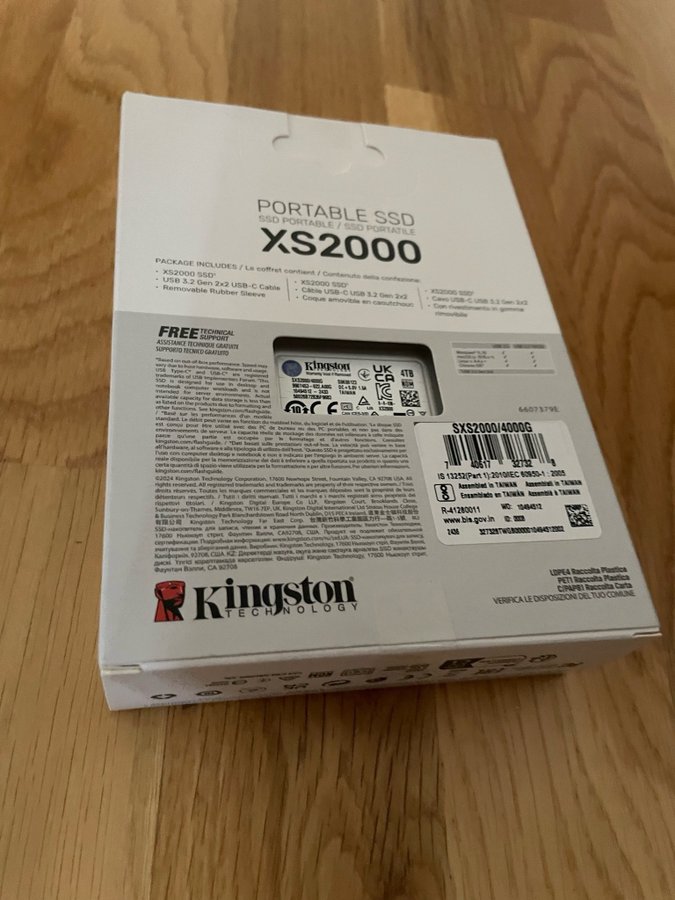 Kingston XS2000 Portable SSD 4TB HELT NY