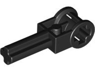 Black Technic Axle 2L with Reverser Handle Axle Connector - LEGO - 6553