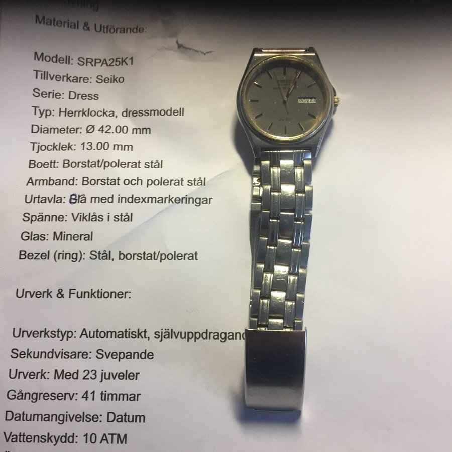 SEIKO Armbandsur Stål,Louis Vuitton lås,Manchettknappar,Pallar