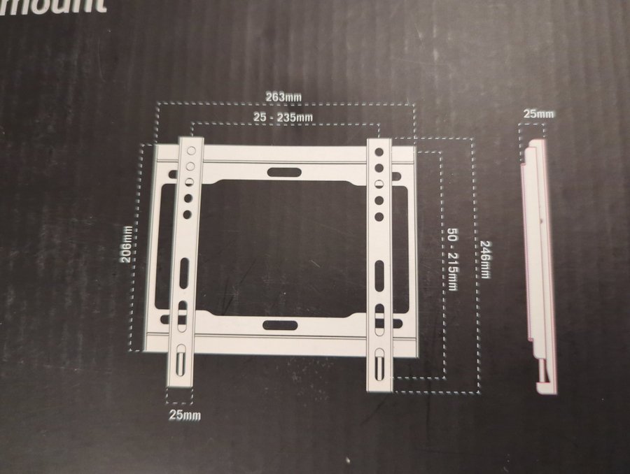 DELTACO väggstativ för TV/monitor ARM-519 vitt, nytt och komplett i förpackning!