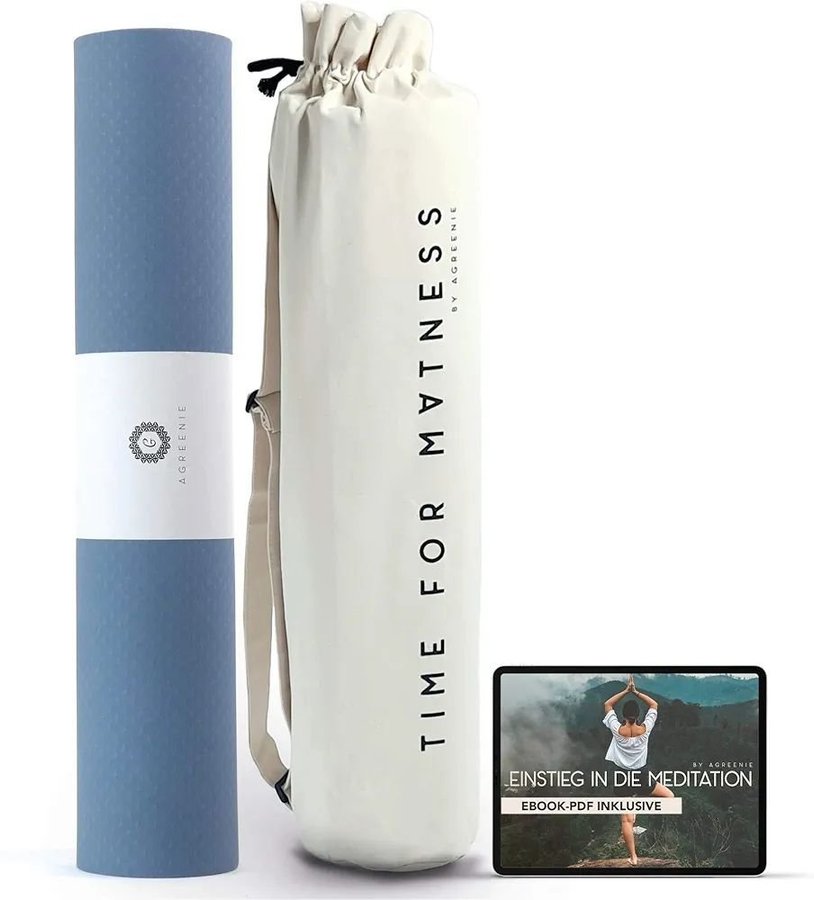 Nytt! Yoga Matta Med Citat "Time for Matness" | Giftfritt Material