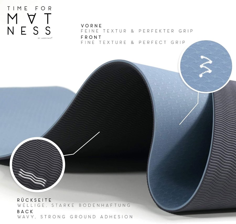 Nytt! Yoga Matta Med Citat "Time for Matness" | Giftfritt Material