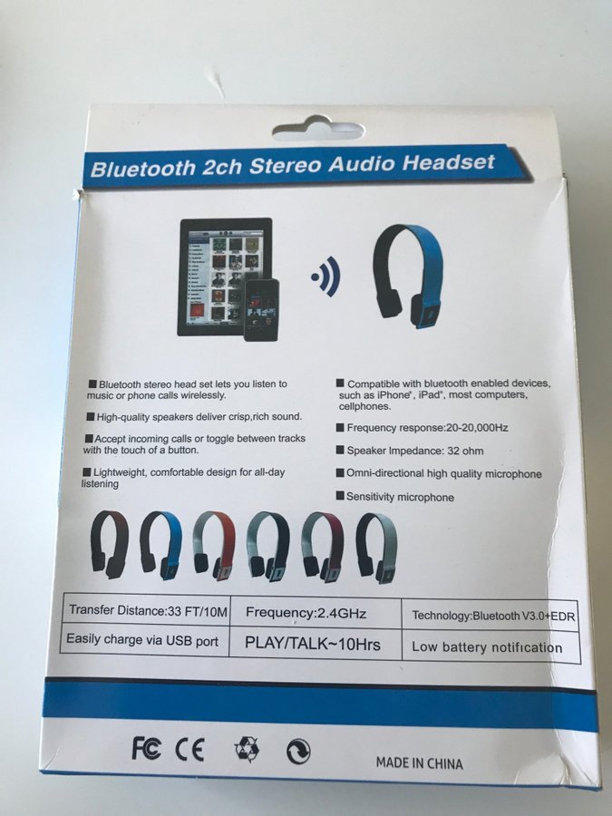 Bluetooth headset