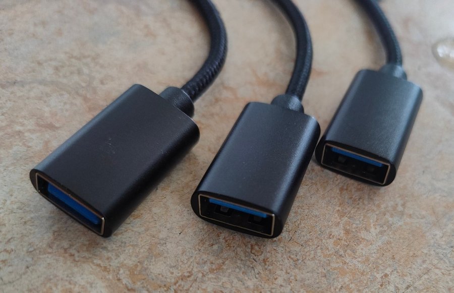 3 stycken Typ C till USB Adapter 30 USB-C 31 Hane OTG A hon