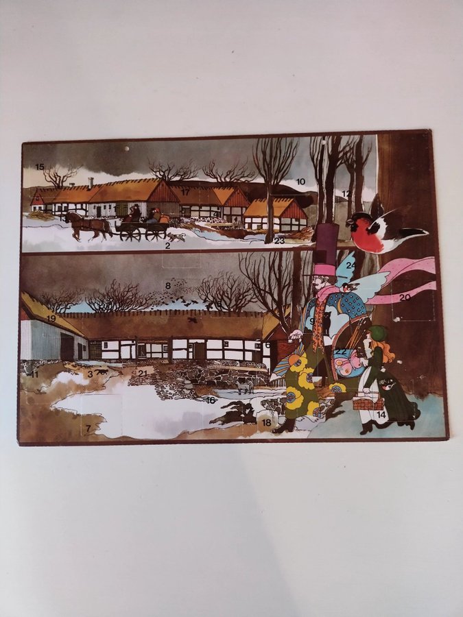 Vintage Svt Julkalender 1980 " Det blir jul på Möllegården " ADVENTSKALENDER "