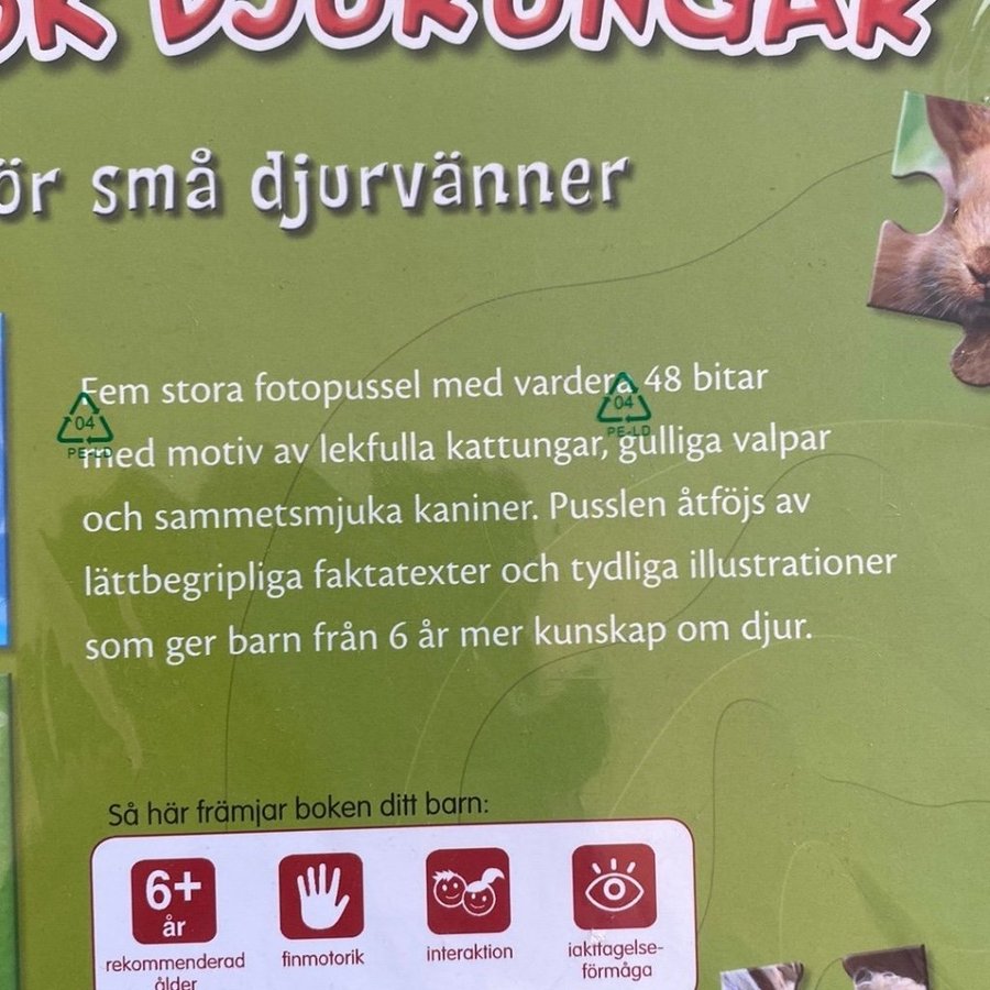 Min Pusselbok Djurungar