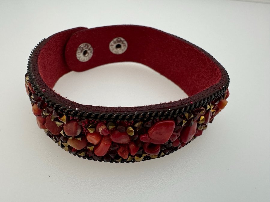 Hand Made Leather Bracelet for Women with stones