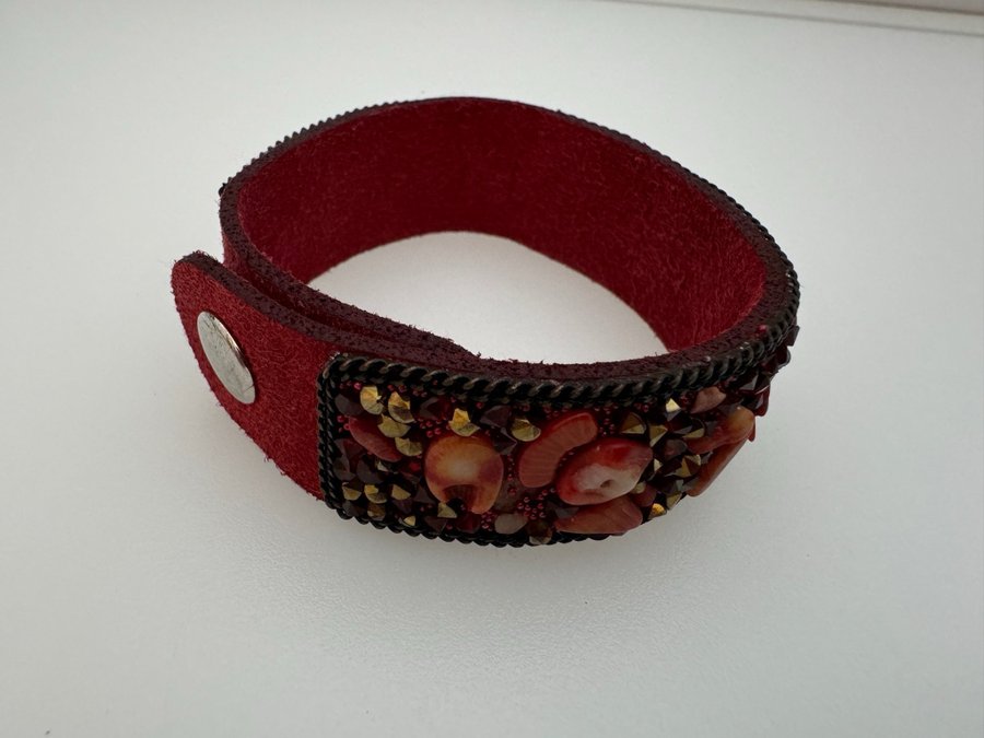 Hand Made Leather Bracelet for Women with stones