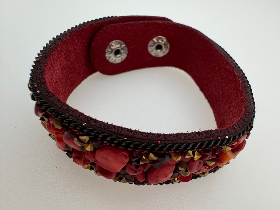 Hand Made Leather Bracelet for Women with stones