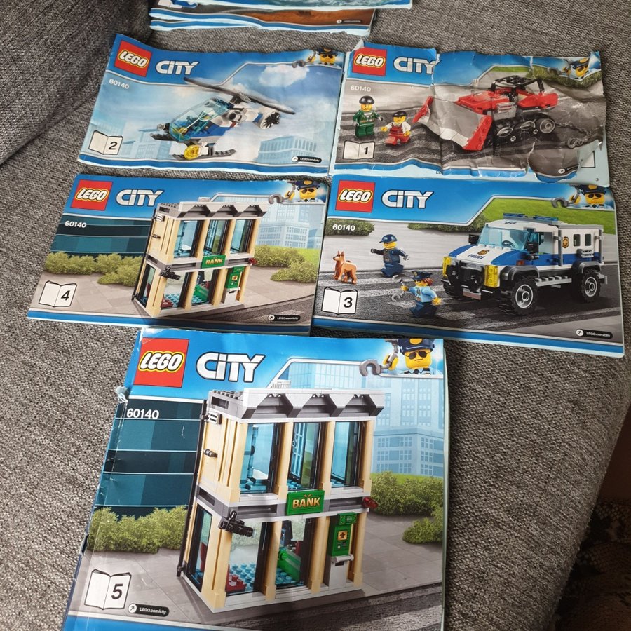 Lego City instruktioner 60152, 60164  60140