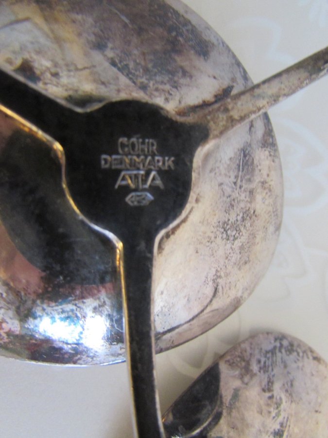 4 retro ljusstakar nysilver Carl Cohr Denmark Atla 1959 silverpläterad ljusstake