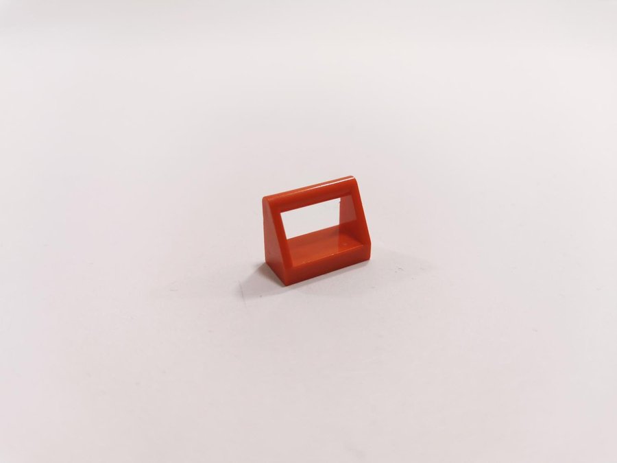 Lego - plate - tile - modified - bar handle - 1x2 - part 2423 - röd