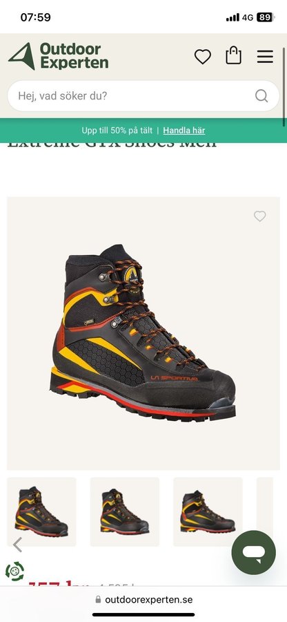 La Sportiva Extreme GTX Vandringskängor storlek 455