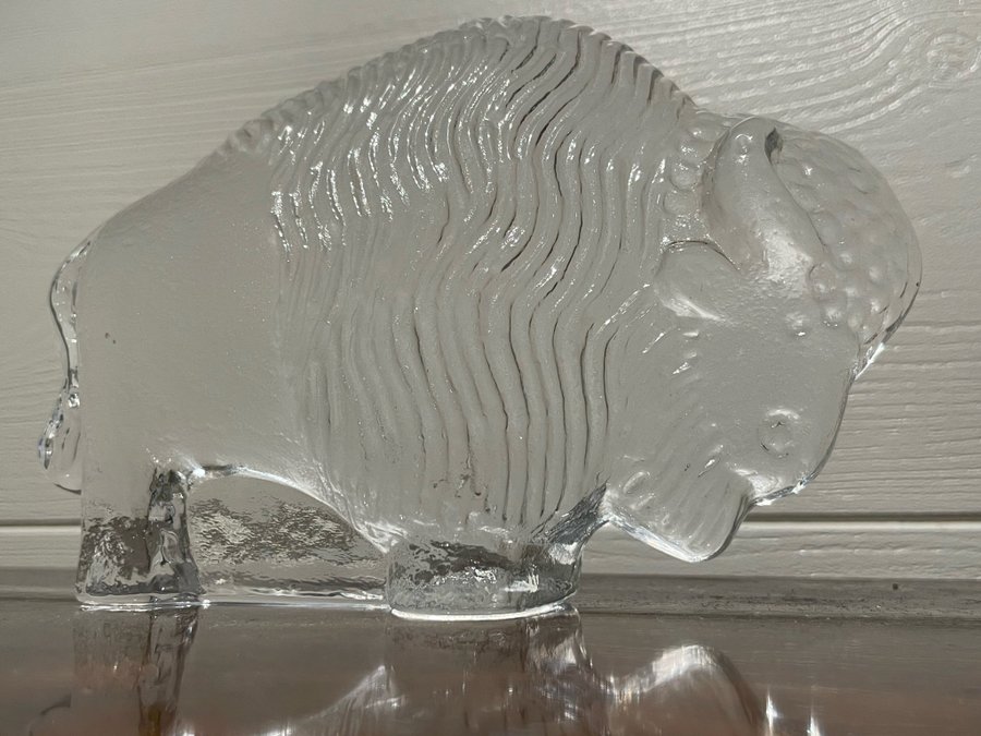 Glasfigur Bison Lisa Larson