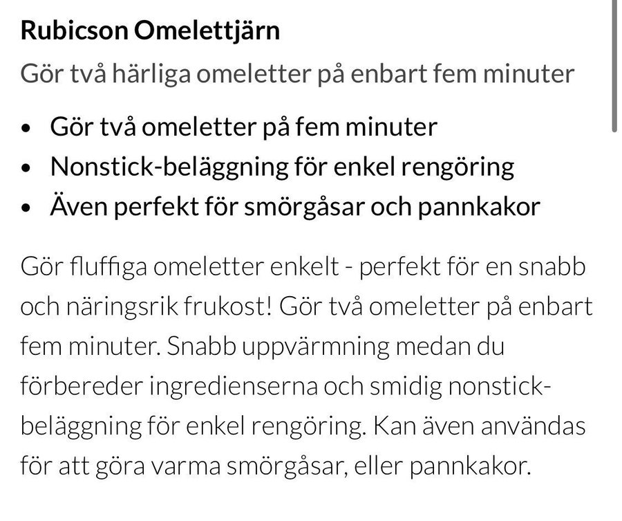 Omelettmaskin / omelettjärn Ny