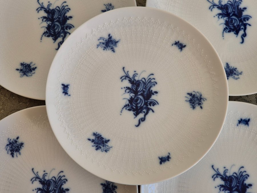 6 st. Rosenthal Assietter Blue Romance - Romanze - design Björn Wiinblad