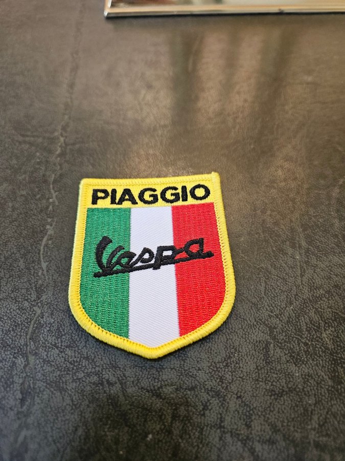 Patch Tygmärke Piaggio Vespa Scooter Italien