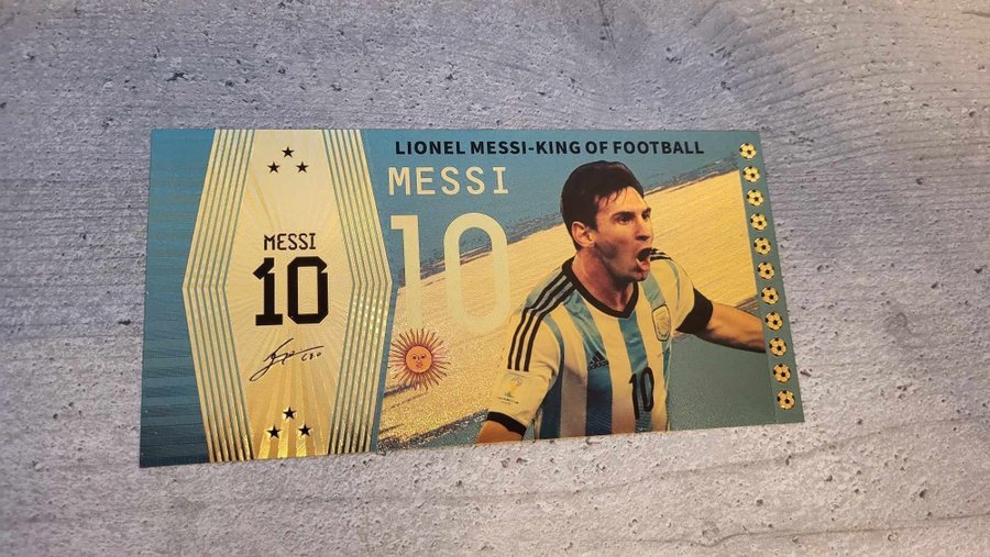 Messi Argentina Världsmästare 2022 Sedel Limited Edition