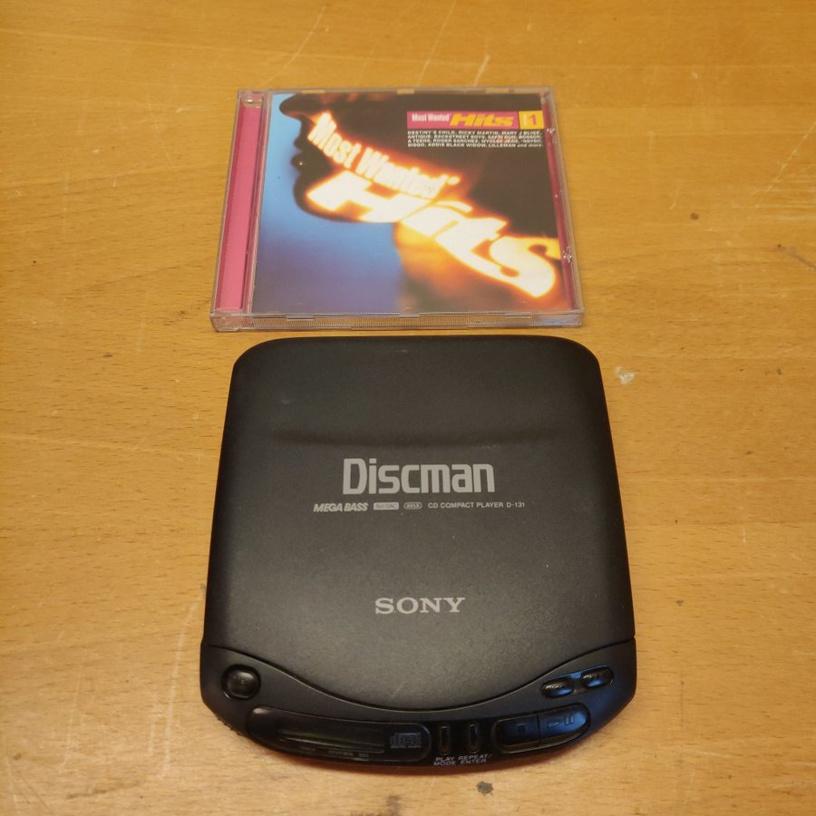 Vintage Sony Discman D-131 inkl Most Wanted Hits Volume 1