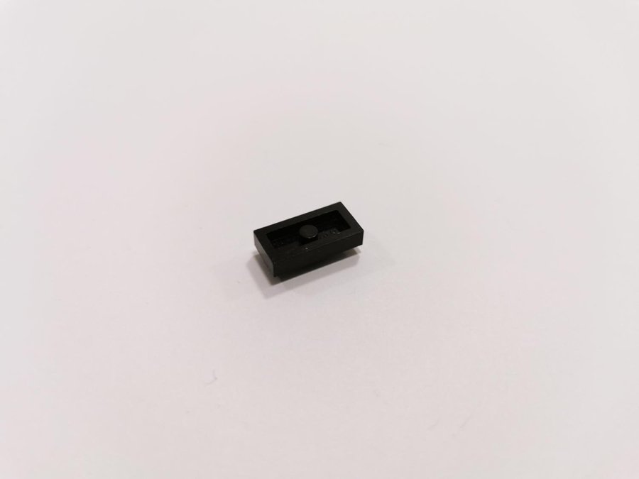 Lego - 1x2 - platt - plate - modifierad - part 3794a - svart