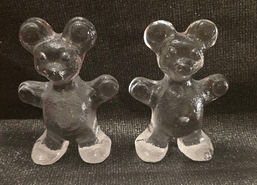 Bergdala glass teddy ×2